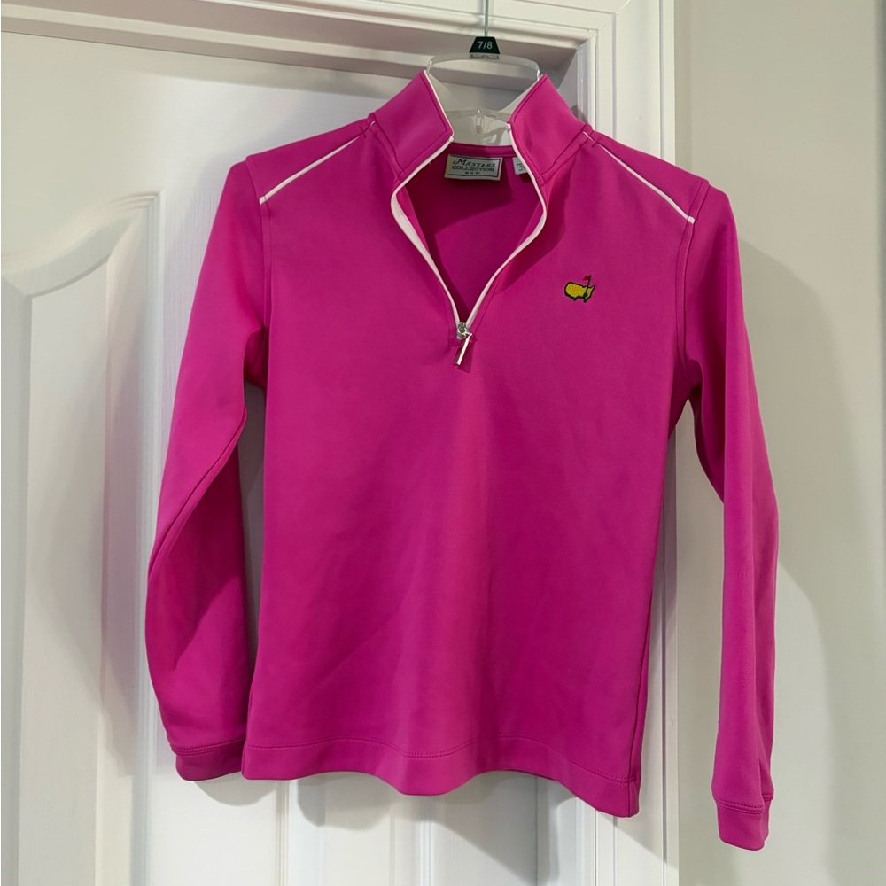 Masters Hot Pink Quarter-Zip Pullover with Yellow Logo